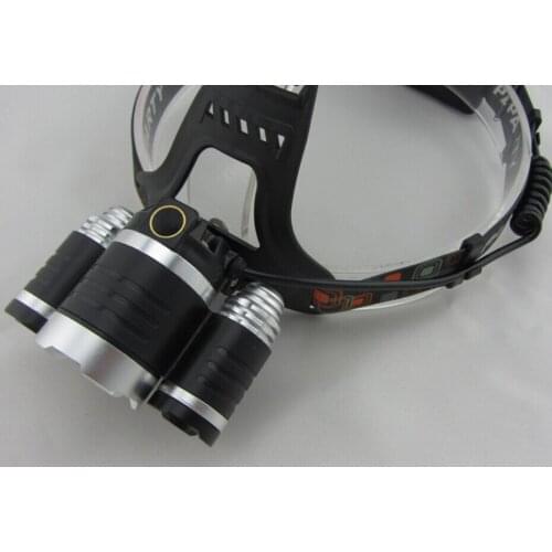 Head torch 5000LM 3X CREE XML T6 LED 4-mode led head torch Rechargeable Headlamps+car AC charger+2pcs 18650 battery+1pcs charger