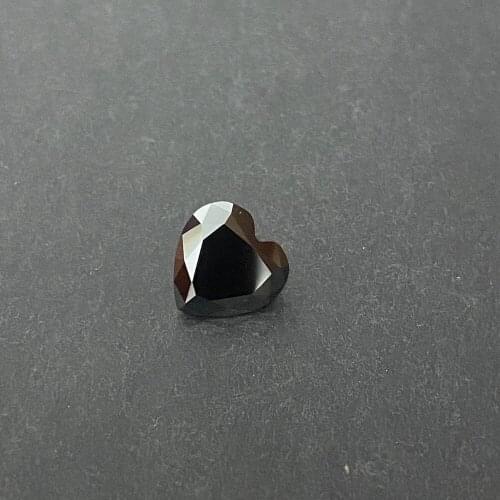 Hot Sale Moissanite Woman Rings Black 7mm Heart Cut Moissanite Gemstone Moissanite Rough Wholesale Price Carat Stone Price