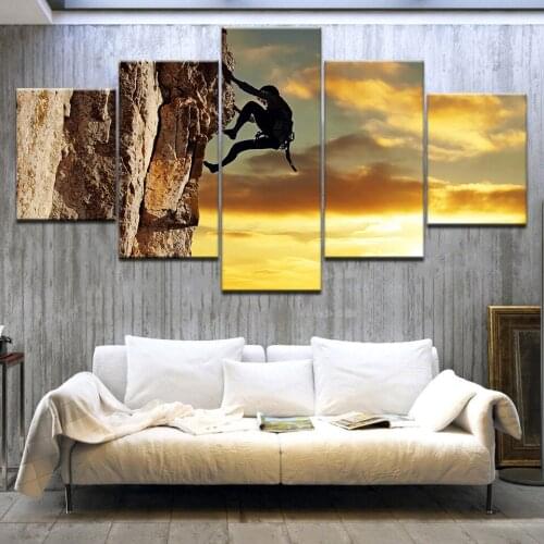 HD Picture Canvas Print Rock Never Give Up Climbing Painting Art Picture Gift For Home Decoration Poster