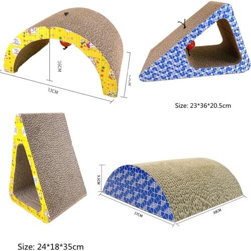 Cats Scratcher Toy Cardboard Cat Scratch Board Pad Grinding Nails Interactive Protecting Furniture Cat Toy Corrugated Large Size