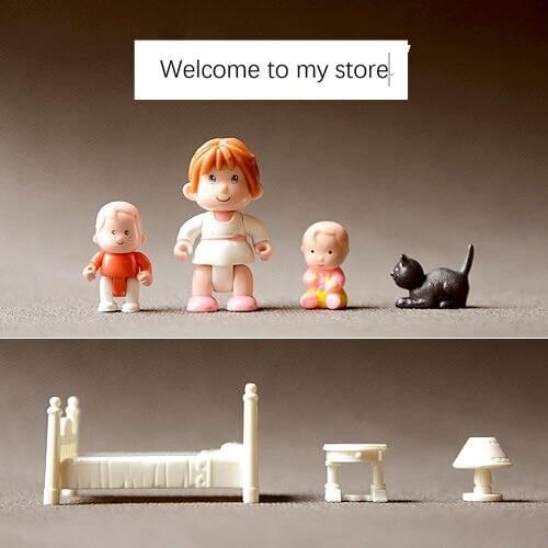 Mini figure Doll model toy family Toys 7pcs/set