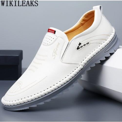 Leather Casual Shoes Man Designer Slip on Shoes for Men 2021 Fashion Brown Loafers Shoes Men Zapatos De Hombre Chaussure Homme