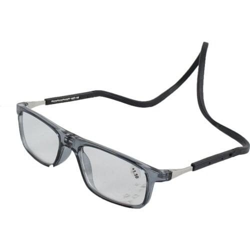 360 Degree Folding Hanging Men Women Reading Glasses Visual Aid Reading Aid Eyeglasses Magnet Adjustable