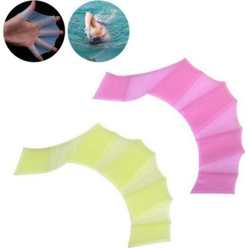Quevinal 200pair practical Silicone Swimming Hand Fins Flipper Palm Finger Webbed Gloves Paddle Improve Resistant Swim Glove