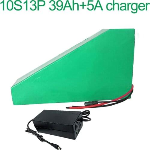 With 5A charger 36V 39Ah 10S13P 18650 Li-ion Battery Pack E-Bike Ebike electric bicycle 42V 330x310x200x70x70x45mm