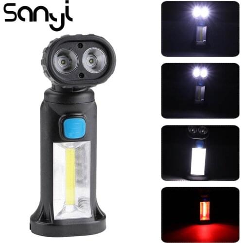 SANYI COB LED Camping Light 360 Degree Portable Light 3800 Lumen Magnetic Work Flashlight USB Rechargeable Lantern for Hunting
