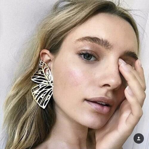 Tocona 2pcs Boho Butterfly Design Stud Earrings for Women Gold Silver Color Charm Ear Pendientes Fashion Earrings Brincos 6218