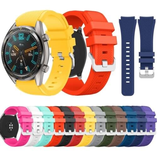 22mm for Samsung Gear S3 Frontier Classic silicone Wrist band For Huawei Watch GT sport Strap Replacement watches bands Bracelet