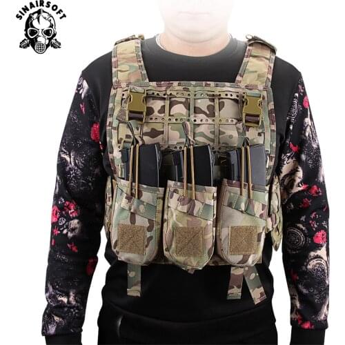 Tactical Vest Triple AK Magazine Airsoft Pouch Outdoor Military Ammo Clip Holder Pocket Dump Hunting Nylon Bag Molle Bandolier