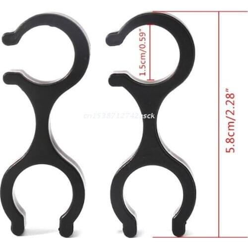 77JE 2pcs Walking Stick Buckle Trek Basket Rubber Tip Carbon Fiber Hike Poles Clasp