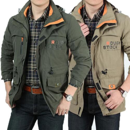 Outdoor Assault Suit Autumn Mens Coat Windproof Waterproof Mountaineering Suit Mens Large Multi Pocket Work Jacket
