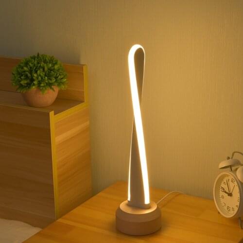 USB table light spiral decoration art LED table lamp Bedside living room desk lamp LED night light desk light