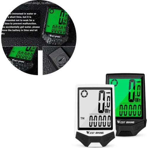 Bicycle Speedometer Waterproof Bike Code Table Luminous Anti-jamming English Wireless Large Screen Speedometer Bike Accessories