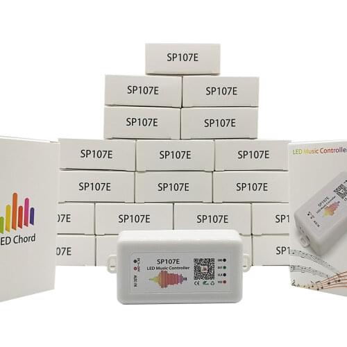 Smart SP107E Bluetooth Led Music RGB Controller For WS2812B WS2811 SK6812 UCS1903 LPD6803 WS2801 Led Strip Light DC5-24V