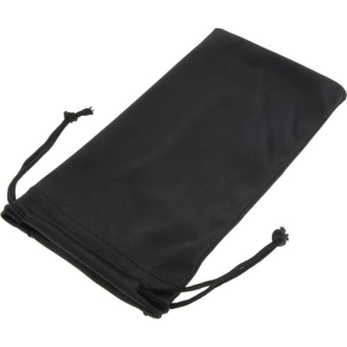 10Pcs Black Soft Drawstring Pouch Sunglasses Jewelry Gadgets Storage Bag