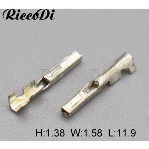 100Pcs 917308-1 H62 Brass Tinned 0.4MM Splice Terminal Crimp Pins Automotive Connector Terminal G371 DJ622-F0.4A