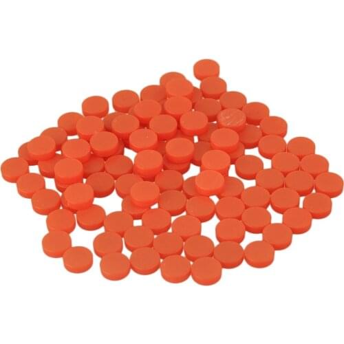 100PCS Decorative Orange 6.3mm Dot for Mandolin Banjo Ukulele Guitar Fingerboard