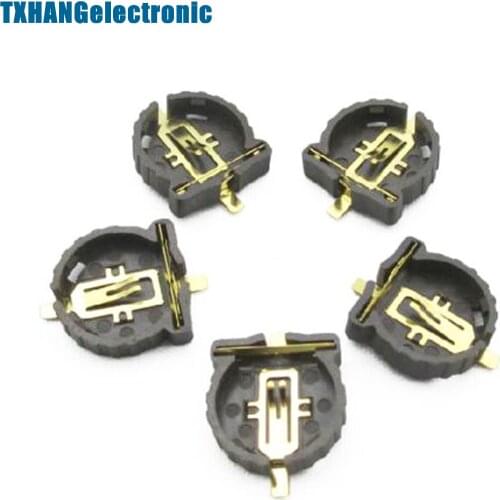 100PCS Button Battery Socket Clip Holder Box Case Portable CR1220 diy electronics