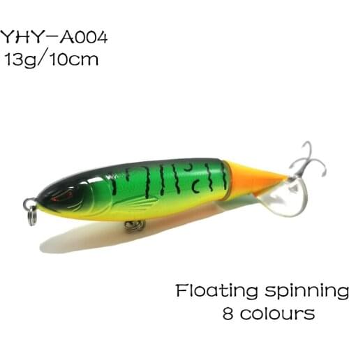 13g 10cm Whopper Popper Topwater Fishing Lure Plopper Soft Rotating Tail Fishing Tackle Geer