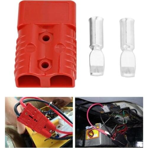 2Pcs Quick Connector Plug Battery Trailer Pair Charge Plug with 4 Terminal Pin 175A 600V Winch Connector Plug