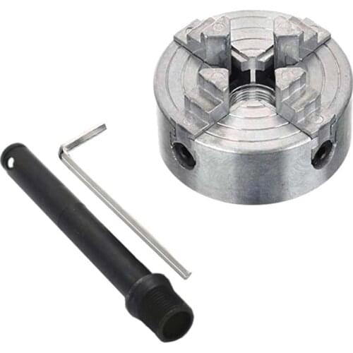4-Jaw Lathe Chuck Independent & Reversible Jaw Zinc Alloy Milling Drilling Tool