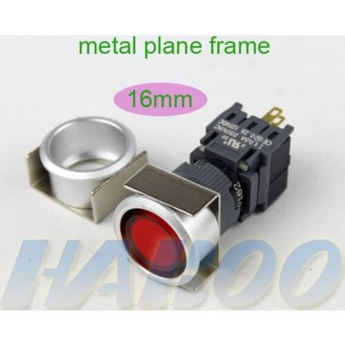 50pcs/lot dia.16mm metal frame for push button switch round head square heand rectangular head protection plane frame IP40