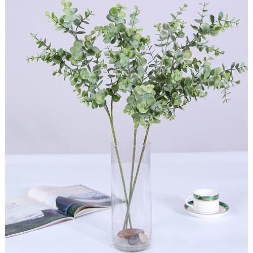 67cm Artificial Flower Artificial Green Plant Home Decoration Wedding Artificial Flower Single Eucalyptus Artificial Plant