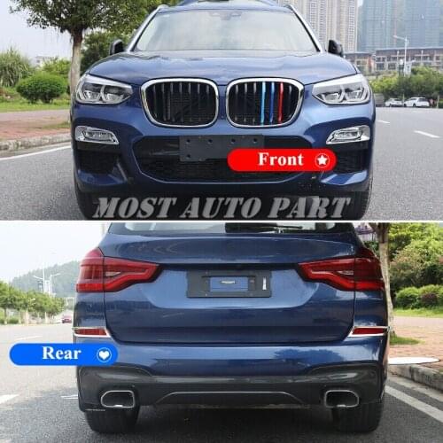 ABS Chrome Front & Rear Fog Light Lamp Trim Cover 4pcs For BMW X3 G01 2018-2020 Car Decoration Car Accesories Interior