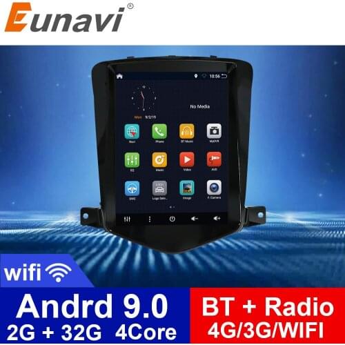 Eunavi 2 Din Android car radio Multimedia Player For Chevrolet Cruze J300 2009-2014 headunit Vertical screen stereo audio gps 4G