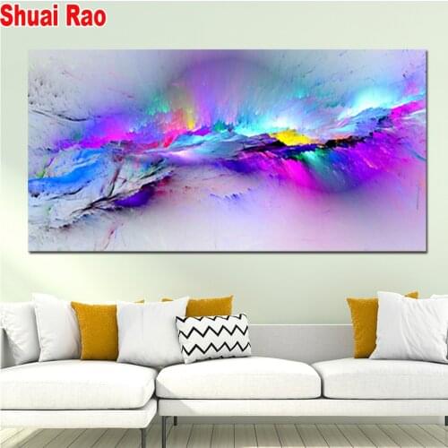 Large diamond painting Colorful Clouds Abstract lines 5d diy diamond embroidery full square round drill 3 d diamond mosaic