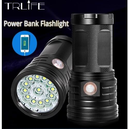 Most Powerful 18*T6 LED Torch LED Flashlight 3 Modes USB Charging Linterna Portable Lamp for Charging Phone Power Bank