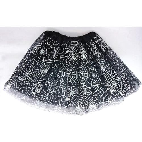 Kids Girls Spider Web Cobweb Costume Skirt Tutu Girl Cosplay Carnival Party Fancy Dress Halloween Costume for Kids Carnival