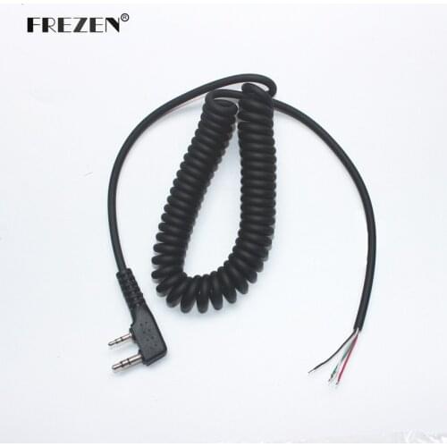 DIY 4wire microphone cable K plug 2pins for kenwood wouxun baofeng puxing linton tyt quansheng walkie talkie