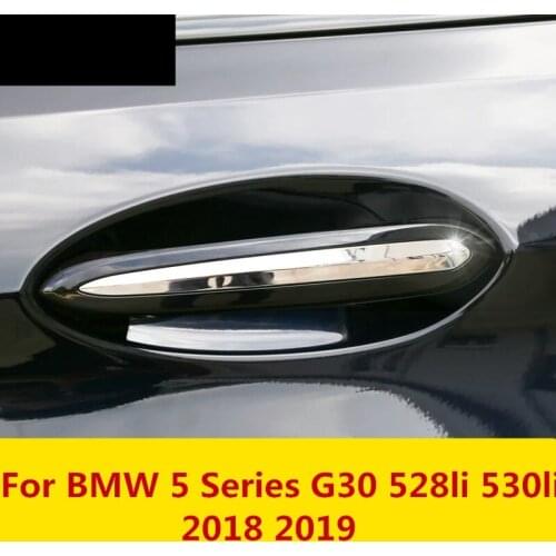 For BMW 5 Series G30 528li 530li 2018-19 Car shape outside door handle cover door bowl frame trim sticker accessories door bowl