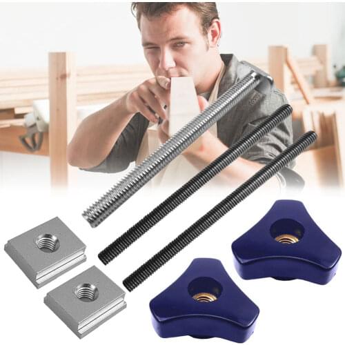 M6 M8 Nut Threaded Rod T-shaped Slide Track Jig Fixture Saw Table Chute Router Table Bandsaws DIY Woodworking Accessories Tools