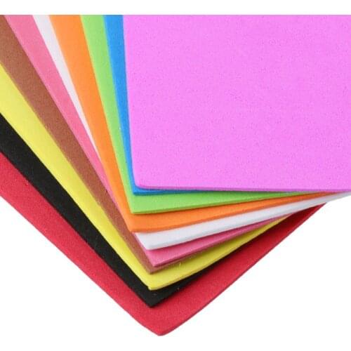 K5DC 10Pcs 20x30cm Sponge Foam Paper 2mm Thickness Polyester Felt Fabric Sewing Sheet DIY Cloth Decor For Home Creative