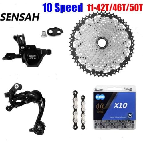 SENSAH RX10 1X10S M6000 MTB Bike Derailleurs 11-42/46/50T Cassette Flywheel KMC X10 Chains Prowheel Crank set Bicycle Groupset