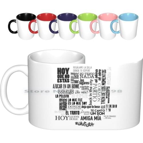 #lascanciones Ceramic Mugs Coffee Cups Milk Tea Mug Alejandro Sanz Sanz Asz Las Canciones La Gira El Disco Las Letras Música