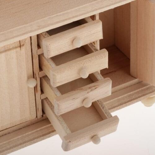 1:12 Dollhouse Furniture Storage Organizer Antique Craft Cupboard Furniture