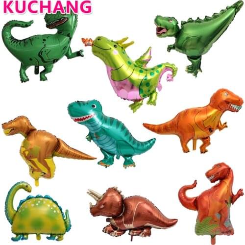 50PCS Mini Dinosaur Foil Balloon Boys Animal Helium Balloons Childrens Day Theme Birthday Party Jurassic World Decorations Toy