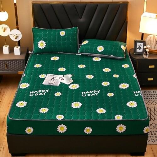 New Sale Thick Quilted Mattress Cover Anti-Bacteria Bed Protector Pad Covers Non-slip Topper Size For King Pillowcase Twin Queen
