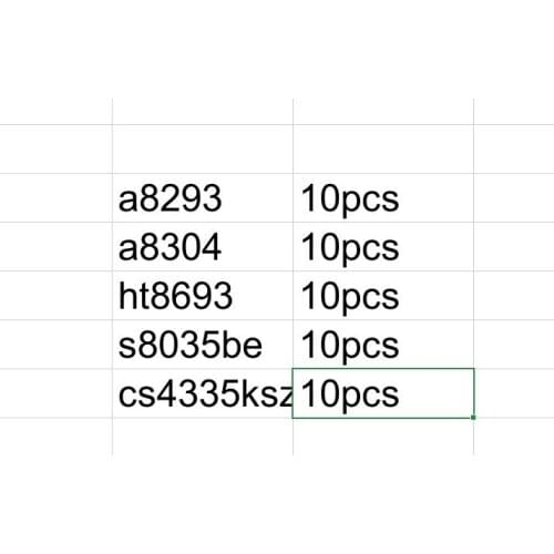 One package 50pcs a8293 a8304 ht8693 s8035be cs4335ksz