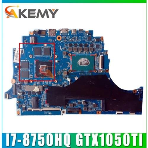 Original For HP Omen 15-DC Laptop Motherboard DAG3DBMB8D0 TPN-Q211 SR3YY I7-8750HQ CPU GTX1050TI DDR4 MB 100% Tested Fast Ship