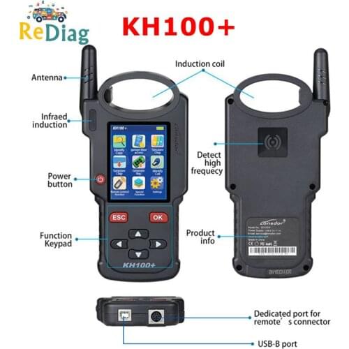 Original Lonsdor KH100+ Hand-Held Remote for Smart Key Programmer for TOYOTA / Generate chip/ Detect Remote Frequency