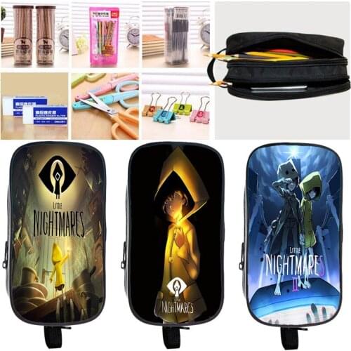 Little Nightmares 2 Double layer Pencil Case Makeup Box Students Cartoon Pen bag School Supplies Pencil Bag Kids Pencil Holder