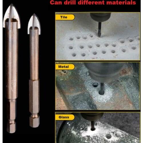 Spot Cross Tile Bits Glass Ceramic Concrete Hole Opener Alloy Triangular Drill Bits Hogard
