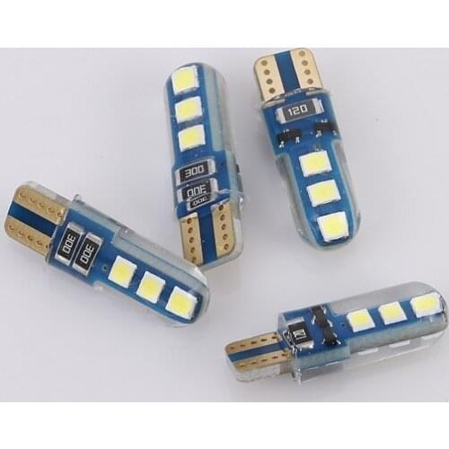 T10 W5W 3030 10 PCS 194 LED Silicone White Bulbs 8000K for Dome Map Light Door Light 168 Bright LED Chips 2W 12V Nonpolar