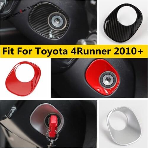 Yimaautotrims Key Hole Engine Start Ignition Button Ring Cover Trim ABS Fit For Toyota 4Runner 2010 - 2019 Interior Mouldings