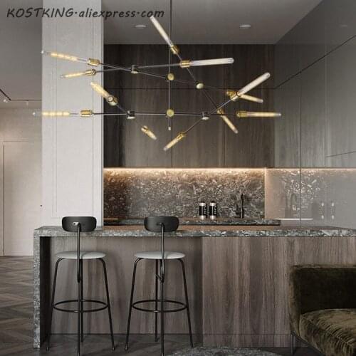 Retro Iron Art Chandelier Lighting Nordic Simple Industrial Branch Lustres Decor Lamps Restaurant Living Room Modern Chandeliers