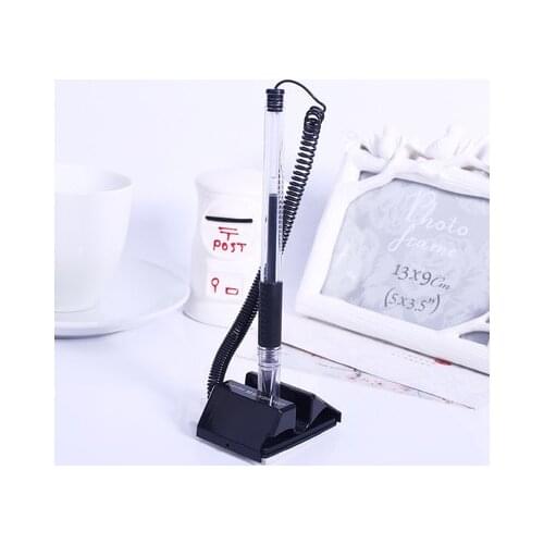 Office supplies desk pen gel pen fixed desktop counter pen pen 0.5mm black stationery wholesale